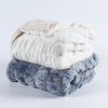 New Design Printing Plush Fake Rabbit Fur Fleece Adult Winter Soft Blanket Wholesale 