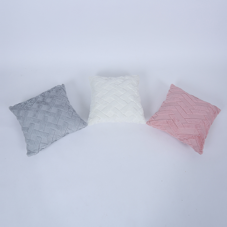 100 Polyester Customized Decorative Pv Fleece Jacquard Sofa Throw Pillows whoelsale 